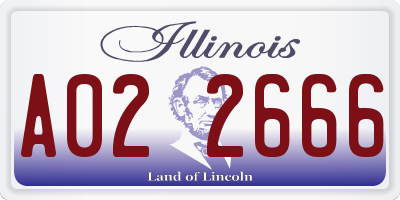 IL license plate A022666