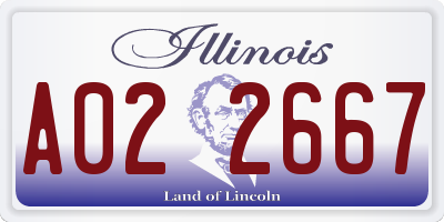 IL license plate A022667