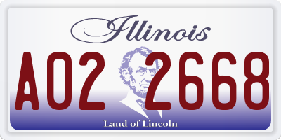 IL license plate A022668
