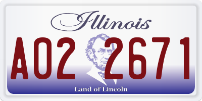 IL license plate A022671
