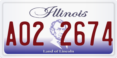 IL license plate A022674