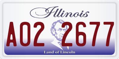 IL license plate A022677