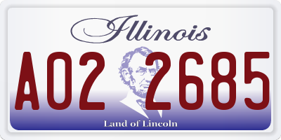 IL license plate A022685
