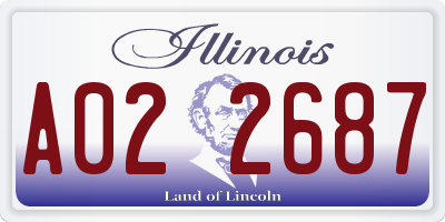 IL license plate A022687