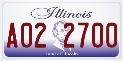 IL license plate A022700