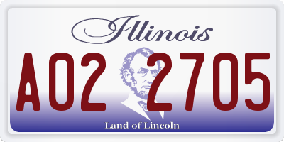 IL license plate A022705