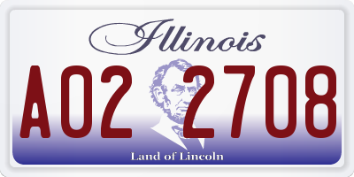 IL license plate A022708