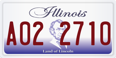 IL license plate A022710