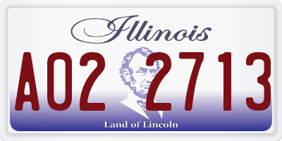 IL license plate A022713