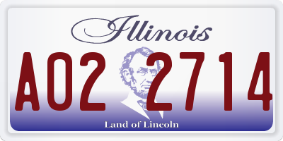 IL license plate A022714