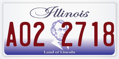IL license plate A022718