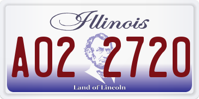 IL license plate A022720