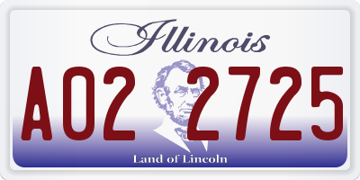 IL license plate A022725