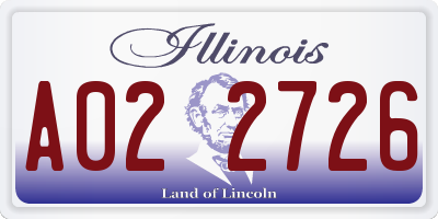 IL license plate A022726
