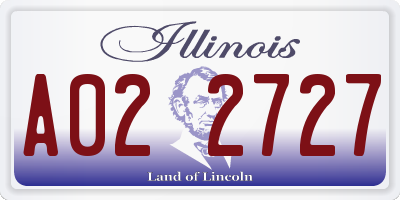 IL license plate A022727