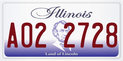 IL license plate A022728
