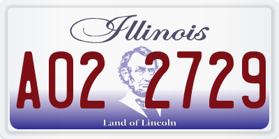 IL license plate A022729