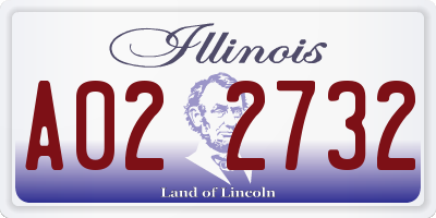 IL license plate A022732