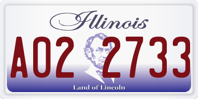 IL license plate A022733