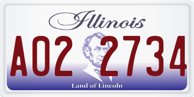 IL license plate A022734