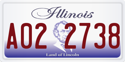 IL license plate A022738