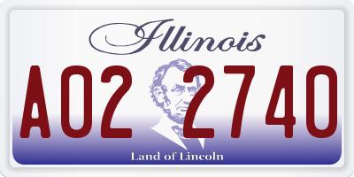IL license plate A022740