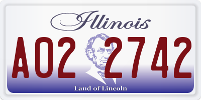 IL license plate A022742