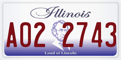 IL license plate A022743