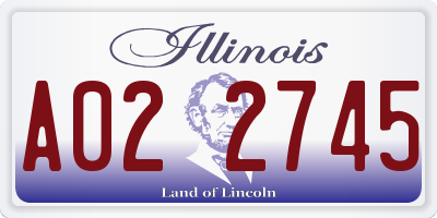 IL license plate A022745