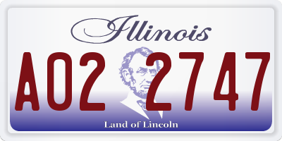 IL license plate A022747