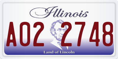 IL license plate A022748