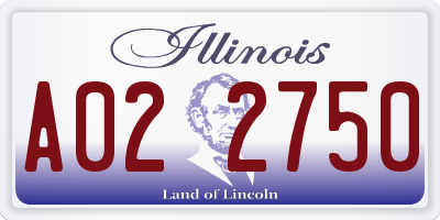 IL license plate A022750
