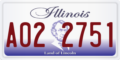 IL license plate A022751