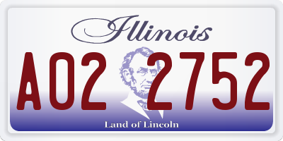 IL license plate A022752