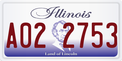 IL license plate A022753