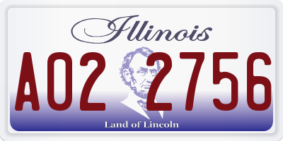 IL license plate A022756