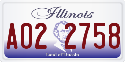 IL license plate A022758