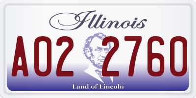 IL license plate A022760