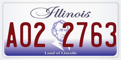 IL license plate A022763