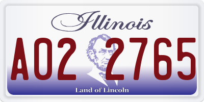IL license plate A022765