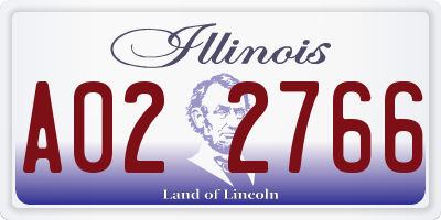 IL license plate A022766
