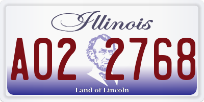 IL license plate A022768