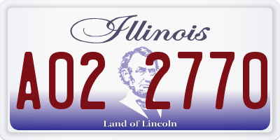 IL license plate A022770
