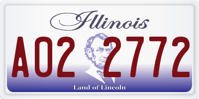 IL license plate A022772