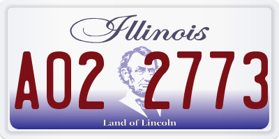 IL license plate A022773