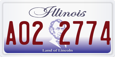 IL license plate A022774