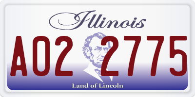 IL license plate A022775