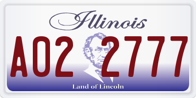 IL license plate A022777