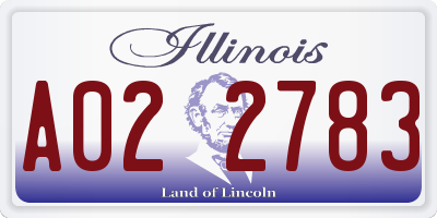 IL license plate A022783