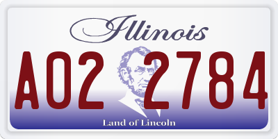 IL license plate A022784